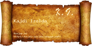 Kajdi Izolda névjegykártya